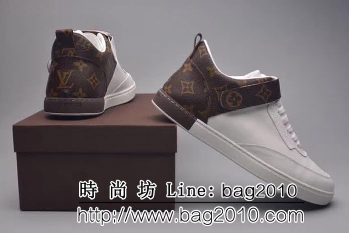 路易威登LV 高端狠貨 原版絲綢皮時尚休閒運動低幫男鞋 8FX2050